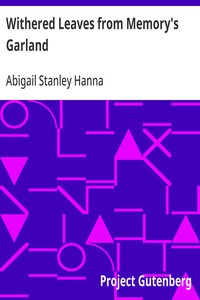 Cover of Withered Leaves from Memory's Garland — Reading Notes