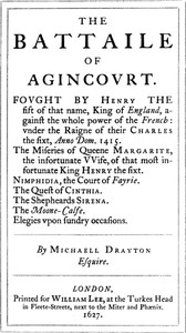Cover of The Battaile of Agincourt — Edit...
