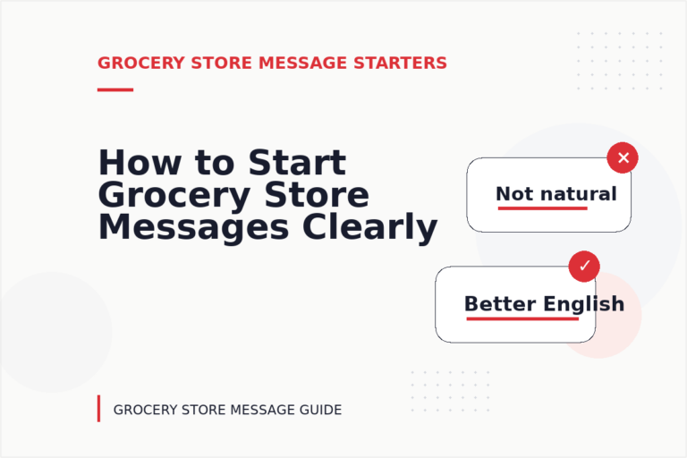 How to Start Grocery Store Messages Clearly