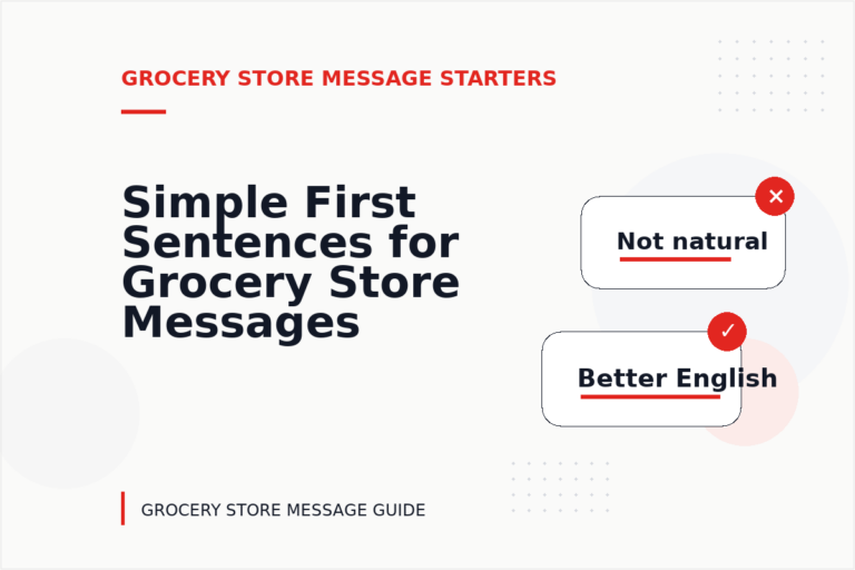 Simple First Sentences for Grocery Store Messages