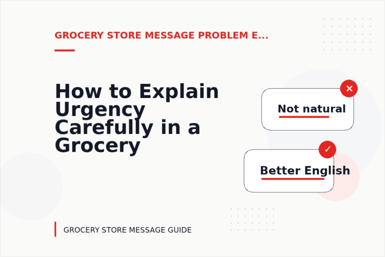 How to Explain Urgency Carefully in a Grocery Store Message How to Explain Urgency Carefully in a Grocery Store Message